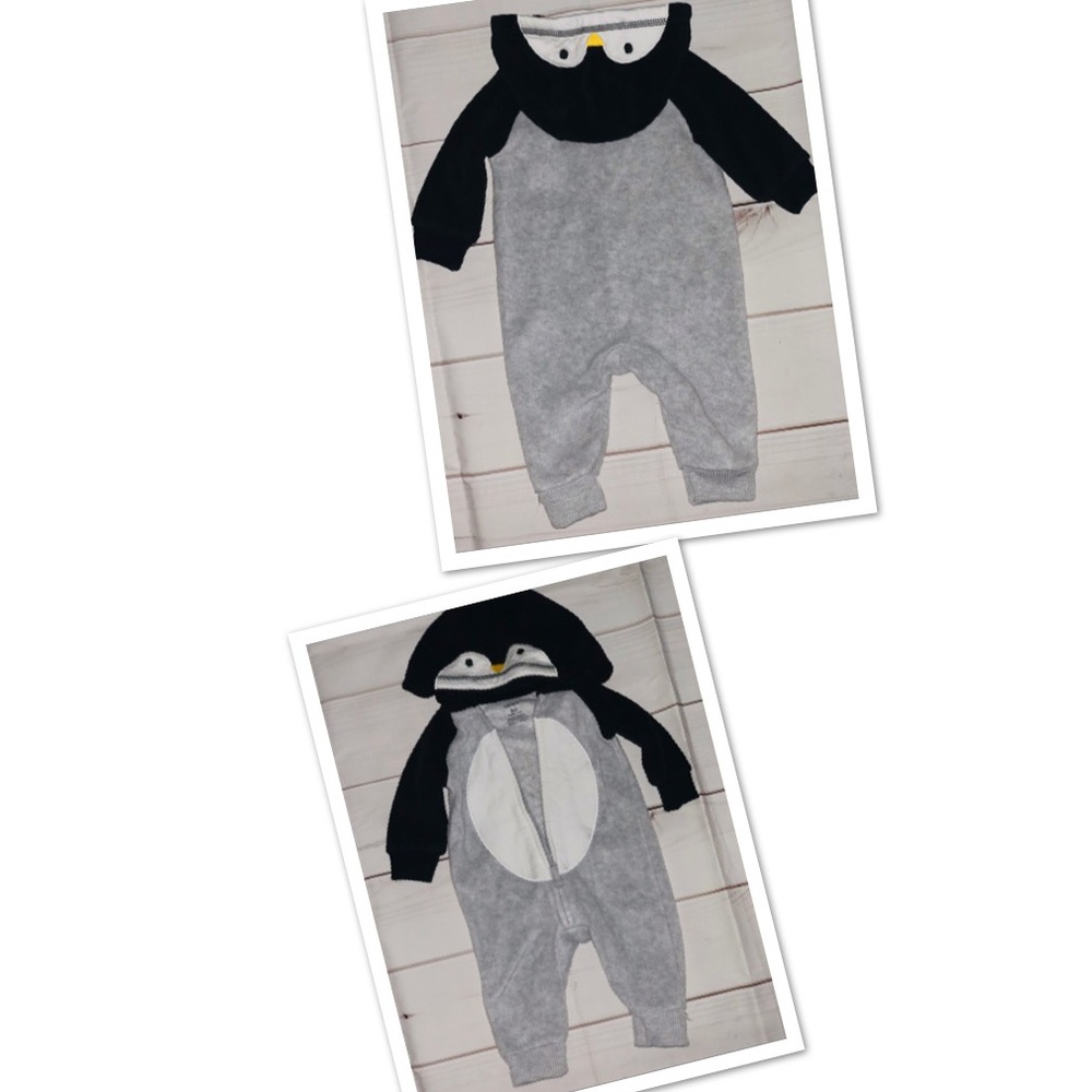 Infant boys hooded zipped suit. NEVER WORN !!